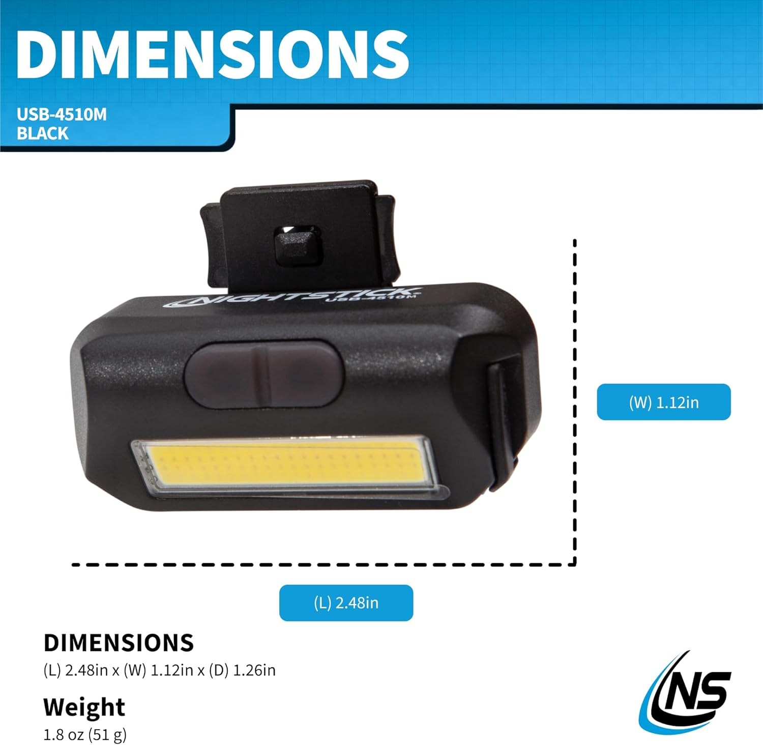 Nightstick USB-4510M Multi-Flood Gear Light w/MOLLE Clip - LiPo - Black
