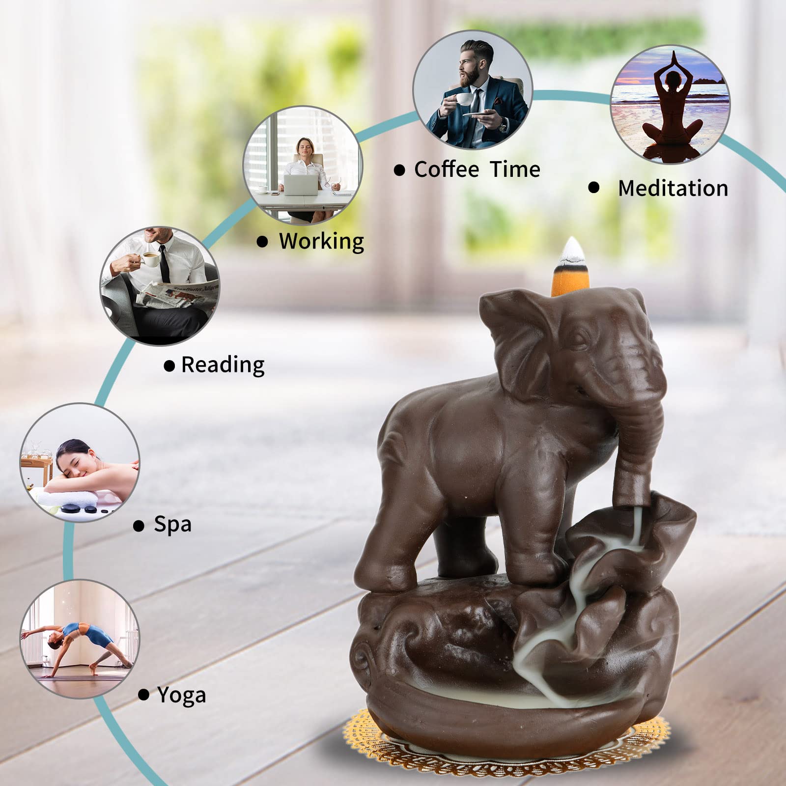 kiss me Backflow Wierookbrander Wierookhouder