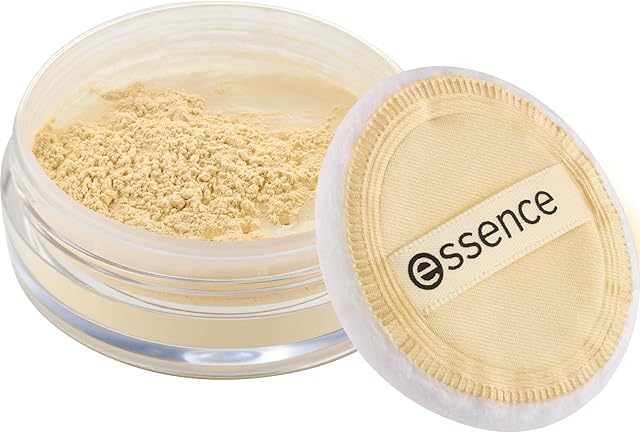 essence BANANA LOOSE Powder, żółty, matujący, utrwalający, korygujący kolor, półprzezroczysty, matowy, wegański, bezolejowy, bez perfum, bez alkoholu, 1 opakowanie (6 g)