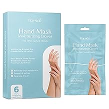 Hand Mask Moisturizing Gloves for Dry Cracked Skin | Hydrating Treatment with Snail Mucin Shea Butter Hyaluronic Acid Bisacolol Vitamin E | Softening Exfoliator for Hands, Repair Glove Mask | 6 Pairs