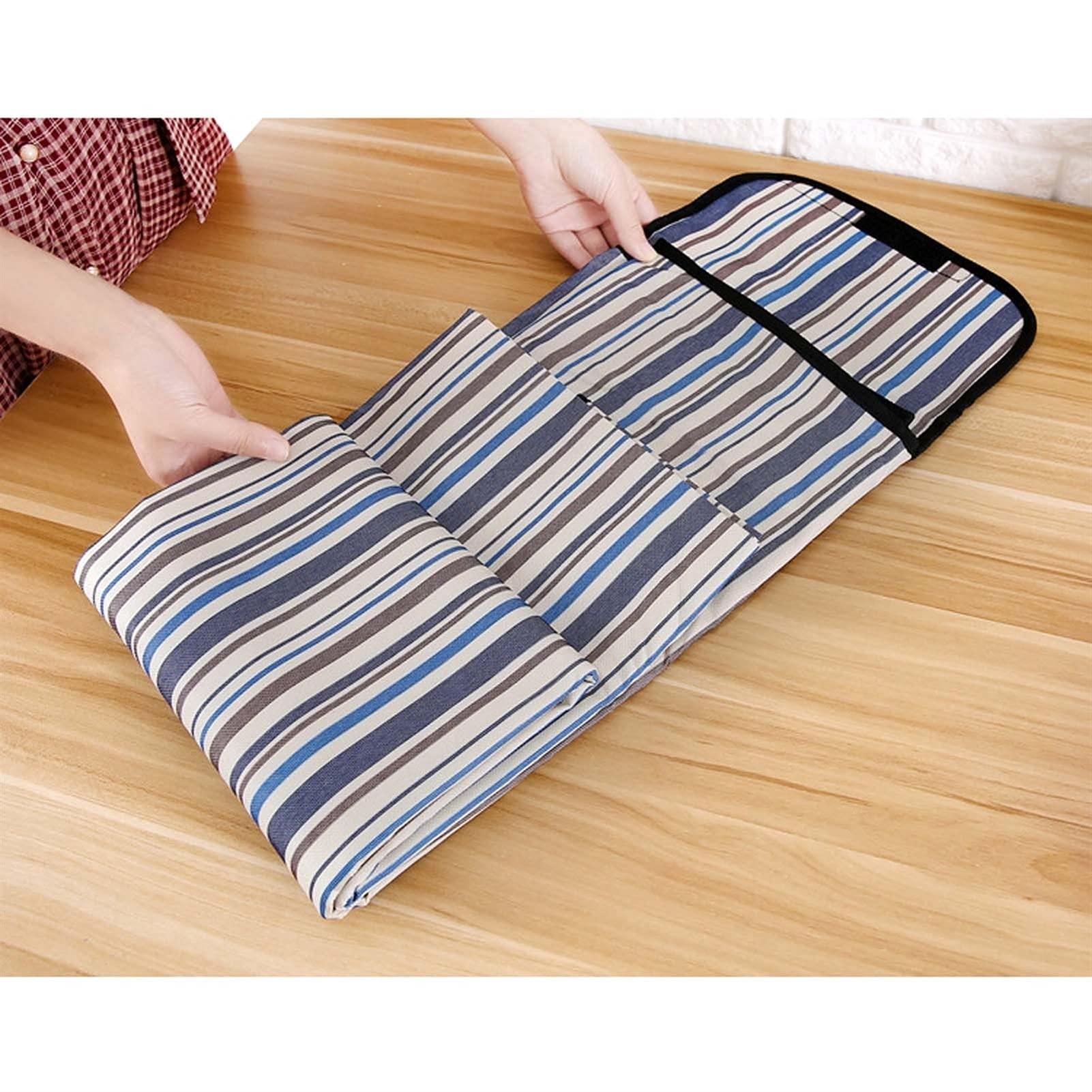 Couverture de Pique Niques, 150 x 200 cm, Natte de Plage Imperméable, Tapis Pique Niques Nappe Picnic pour Extérieur Camping Parc Cour (Color : Blue Stripe)