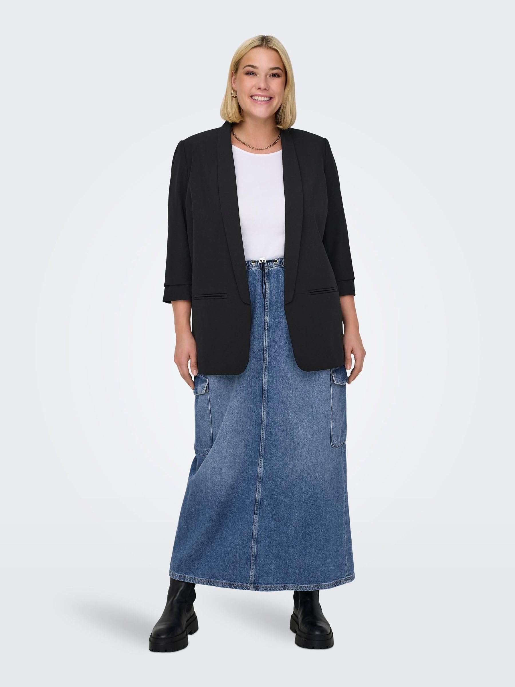 ONLY Carmakoma Damen Carelly 3/4 Life Blazer TLR Noos Jackenblazer (1er Pack)