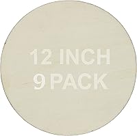 Vista 5 de Creative Hobbies Círculos redondos de madera sin terminar de 8 pulgadas para manualidades, ganchos de puerta, relojes, decoración de bricolaje