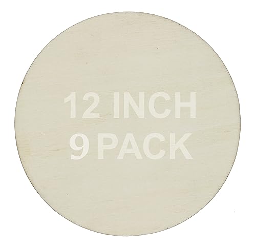 Creative Hobbies 12 Inch Unfinished Round Wood Circles for Crafts,