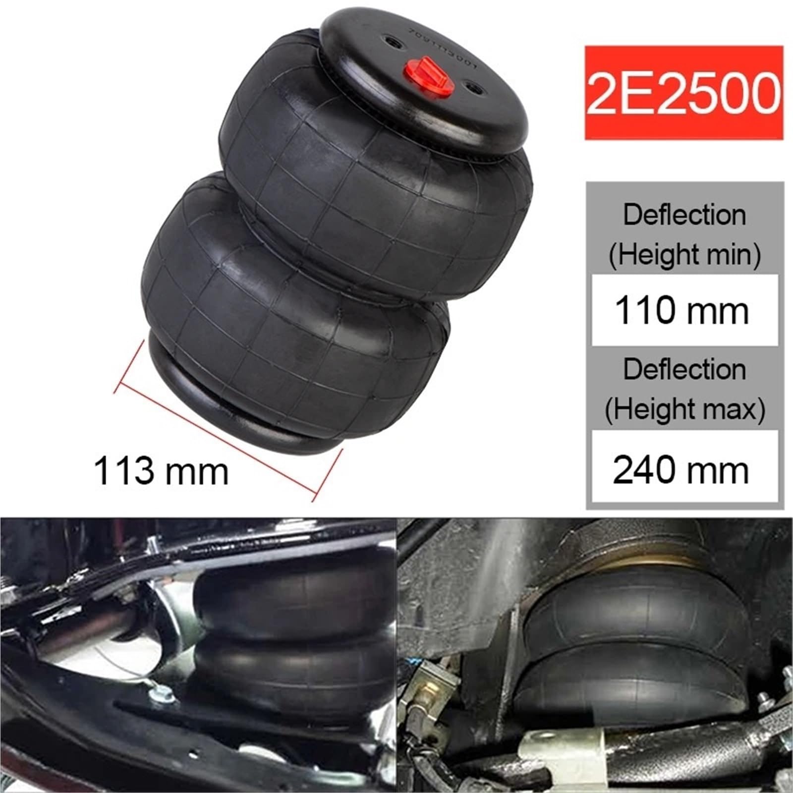 Air Suspension sprężarka pompa Amortyzatory samoch Sprężyny pneumatyczne zawieszenie Oem2E2500 2500Ib Air Single Port 1/2"npt uniwersalne do większości marek ciężarówek
