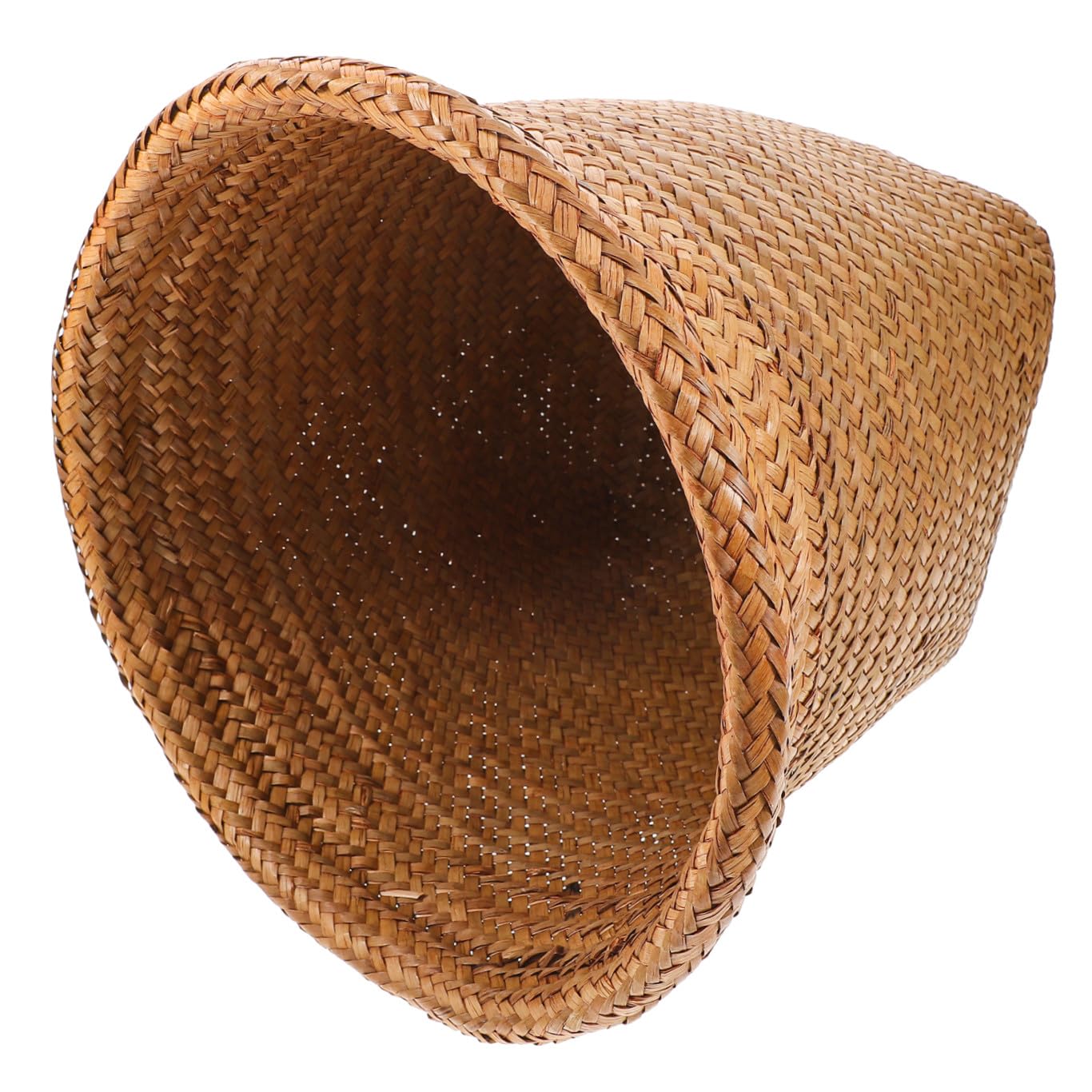 Cabilock Straw Woven Wastebasket Medium Multifunctional Home Office Trash Can and Storage Basket for Waste Paper Decorative Rattan Style Container for Household Organization Color