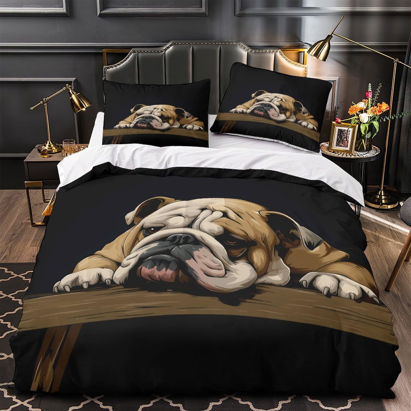 Housse de couette taureau en microfibre douce et parure de lit premium