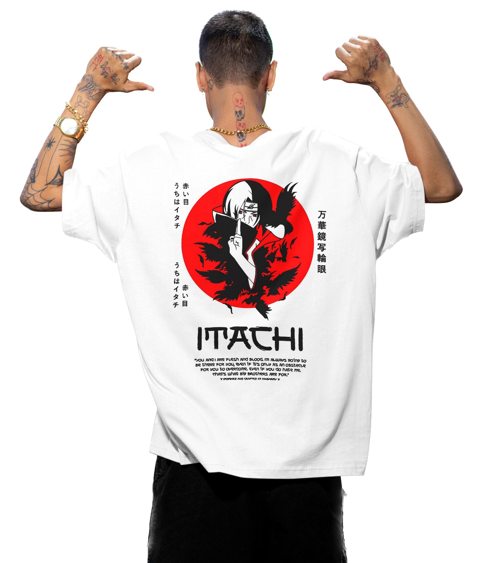 Generic Mumbai Fashion’s Itachi Oversized White T-Shirt - Image 1