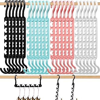 24-Pack-Closet-Organizers-and-Storage,Closet-Organizer-Hangers 5 Holes Hangers-Space-Saving for Heavy Clothes Wardrobe Closets,Dorm-Room-Essentials