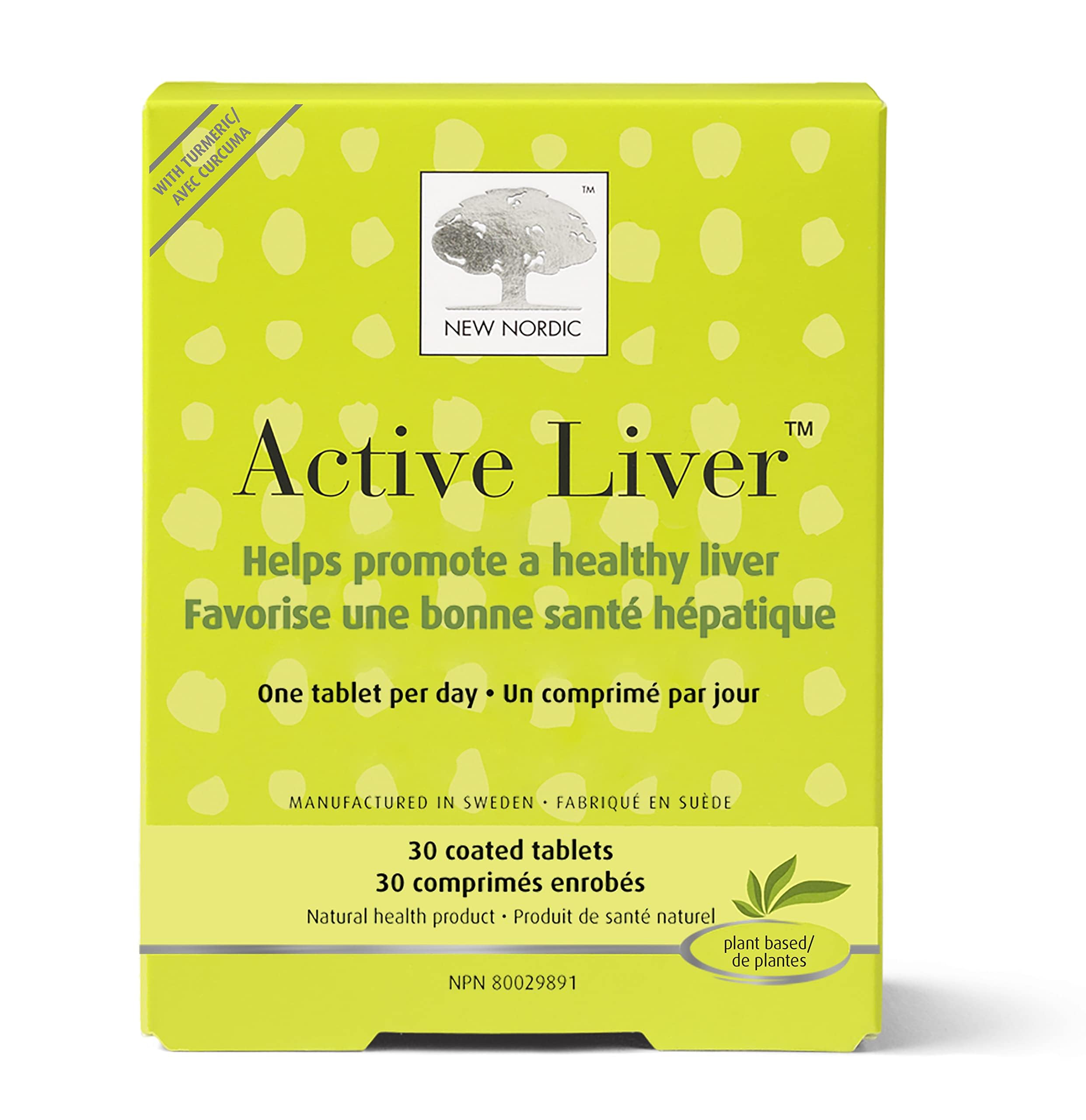 New Nordic Active Liver, 30 Tablets Daily Liver Detoxifier and Regenerator with Milk Thistle Extract, Artichoke Extract and Turmeric