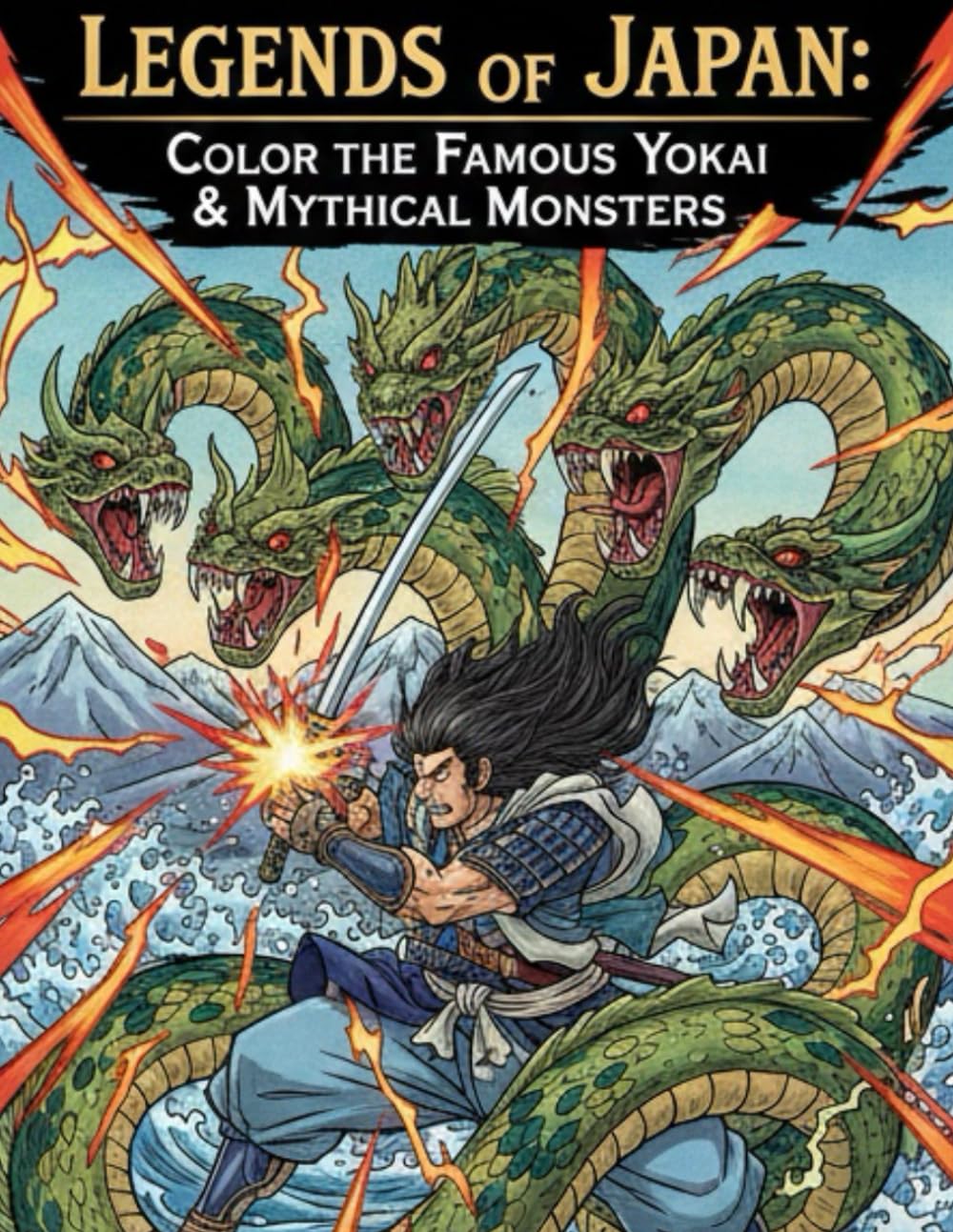 Legends of Japan: Color the Famous Yokai & Mythical Monsters: A fascinating coloring book for adults featuring legendary monsters and mythical spirits