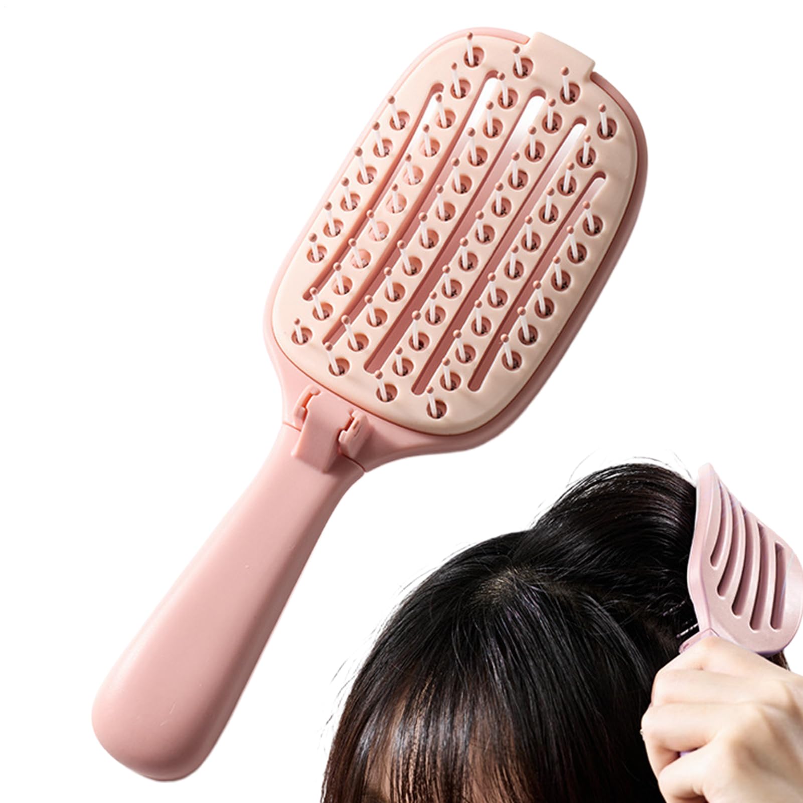 Selbstreinigende Haarbürste Faltbares Zubehör Für Haarstyling | Volumen-Haarkamm Für Frauen, Mädchen, Mütter, Zuhause, Salon, Hotel, Reise, Schwimmbad, Reisende Und Schwimmer
