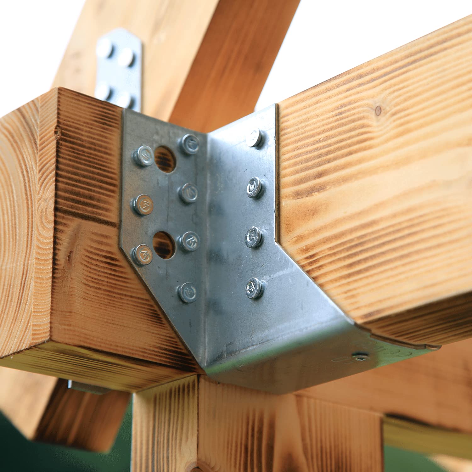 50 x siwitec Balkenschuh Typ A 100 x 140 mm, Sendzimir Verzinkt, CE-Kennzeichnung, Materialstärke 2mm, Witterungsbeständiger Holzverbinder, Pfostenschuhe, Balkenverbinder