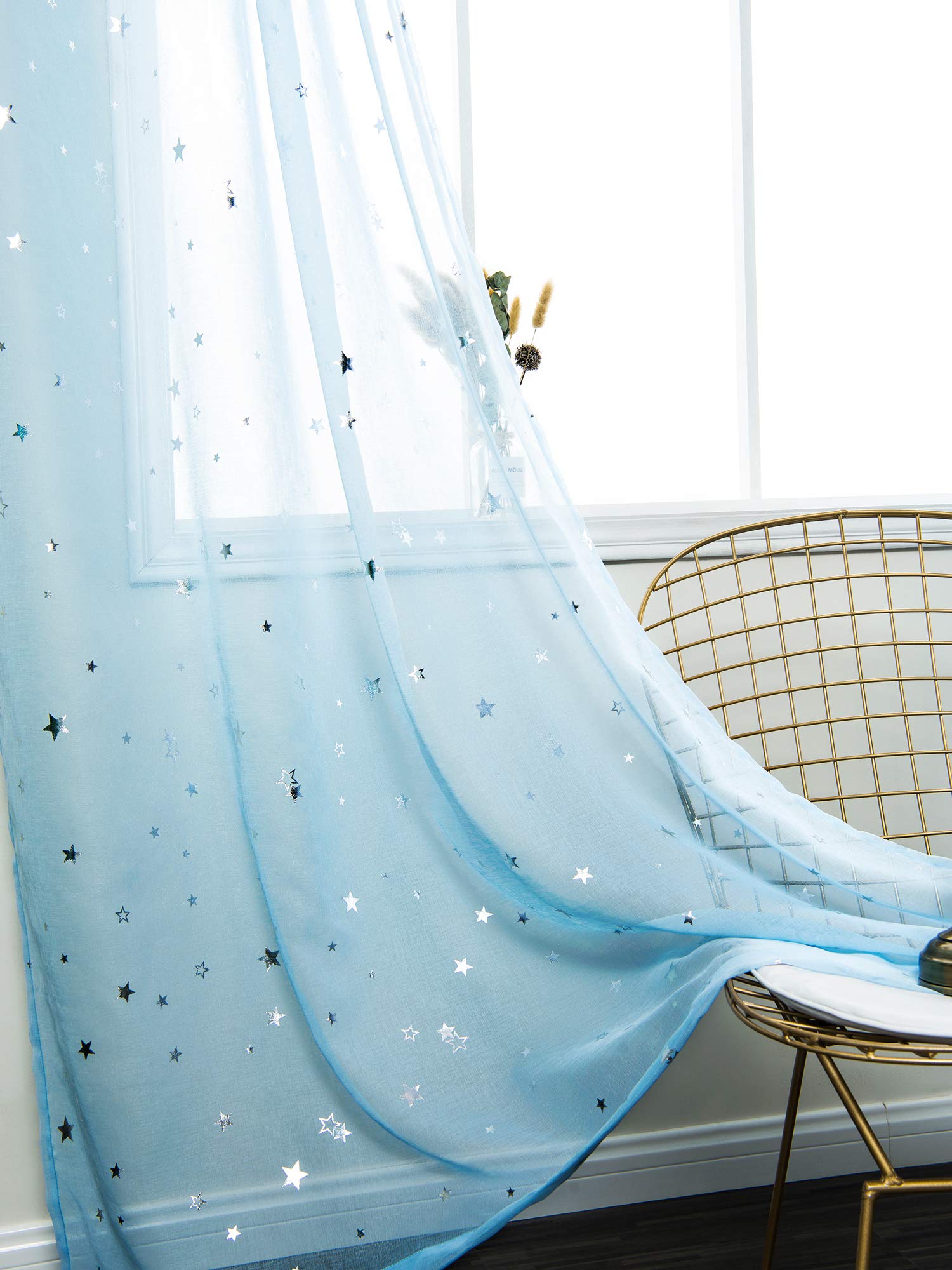 Light Blue Sheer Curtains Curtains & Drapes