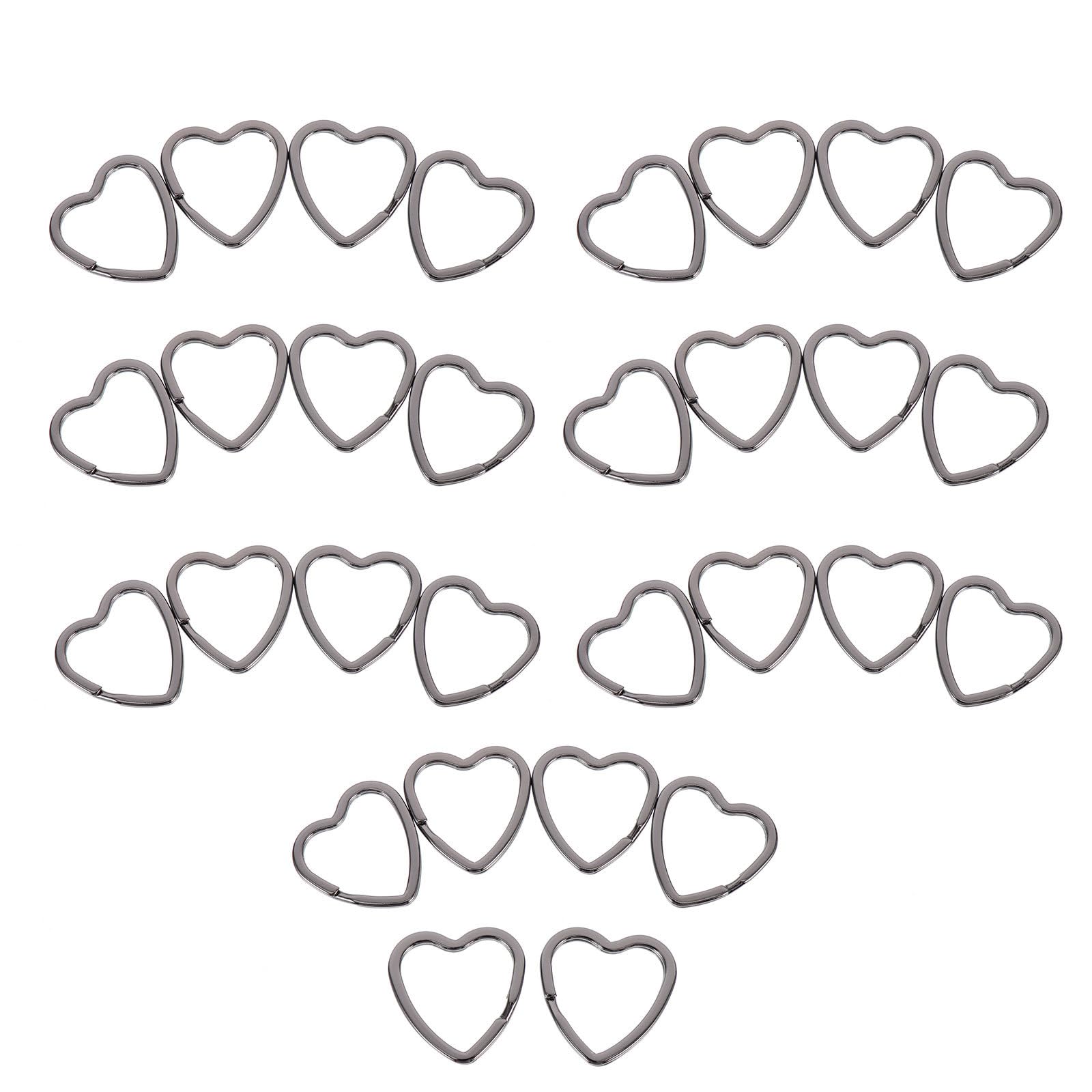 Anillas en forma de corazón duraderas y resistentes PRETYZOOM para llaveros personalizados