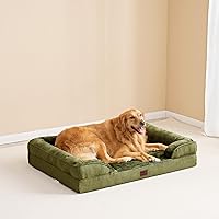 Vista 86 de EHEYCIGA - Cama ortopédica para perro grande, impermeable, de espuma viscoelástica y espuma tipo caja de huevos, bordes elevados, antideslizante