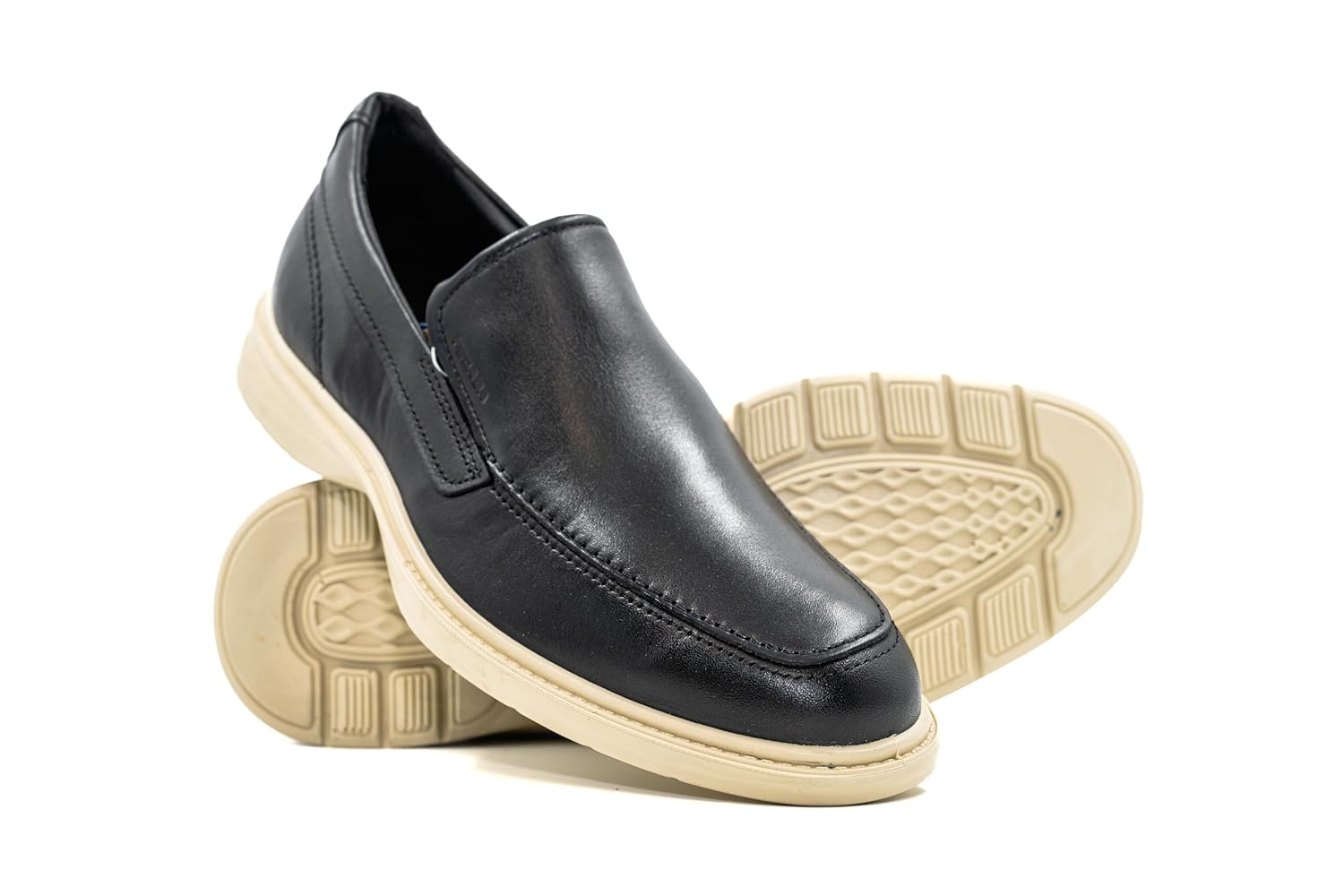 PEGADA Mens Genuine Leather Slip-On Casual Shoes Model 127104 Memory Foam Insole Modern Style Loafers with AMORTECH Technology