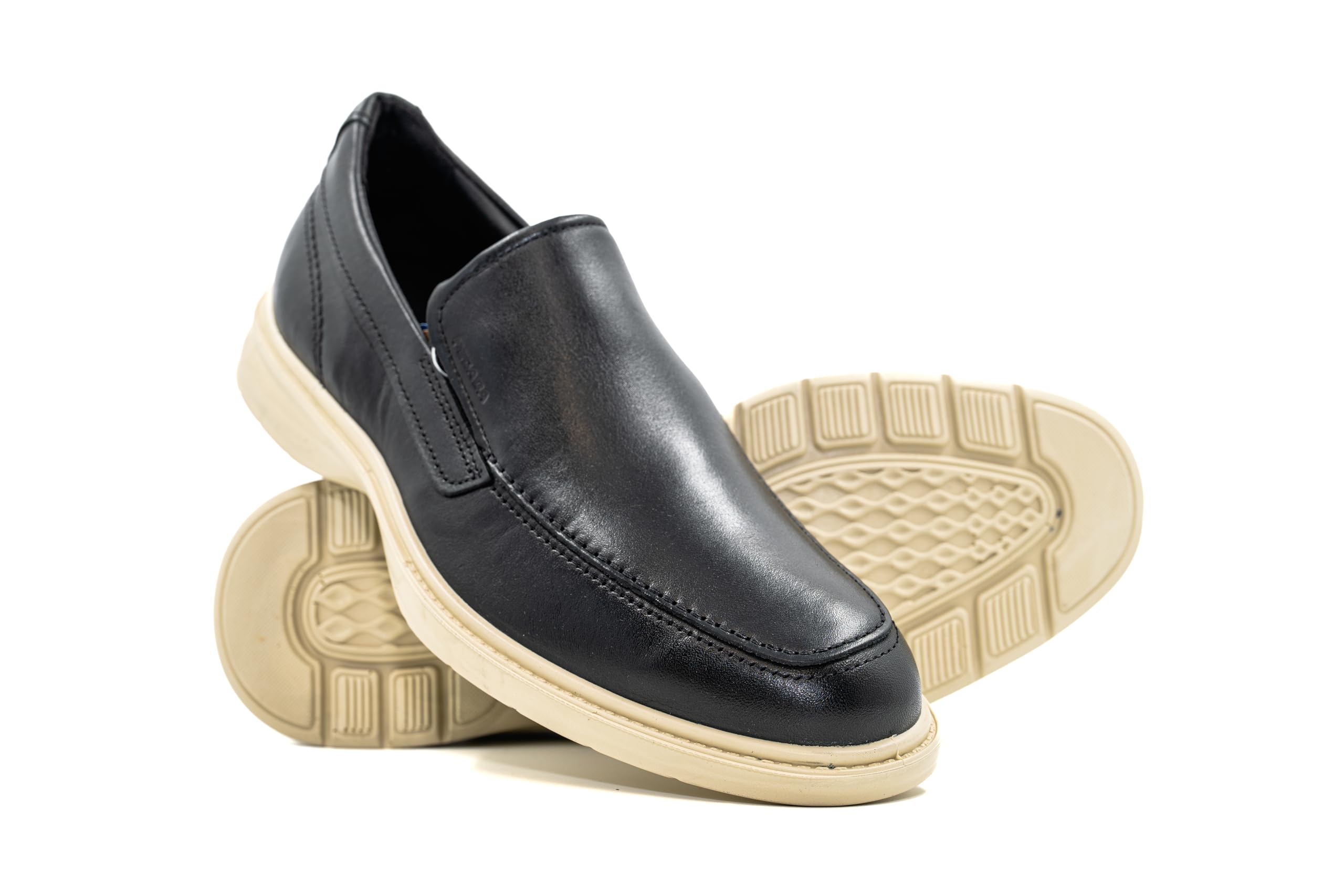 PEGADA Mens Genuine Leather Slip-On Casual Shoes Model 127104 Memory Foam Insole Modern Style Loafers with AMORTECH Technology