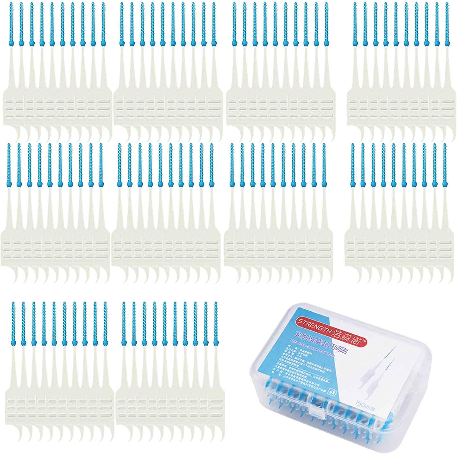 100 PCS Dual-Use Interdental Brushes Silicone Dental Picks Orthodontic Interdental Brush Toothpick Dental Tooth Flossing Dental Brushes Teeth Brush Picks Dental Toothpicks for Braces Oral Cleaning