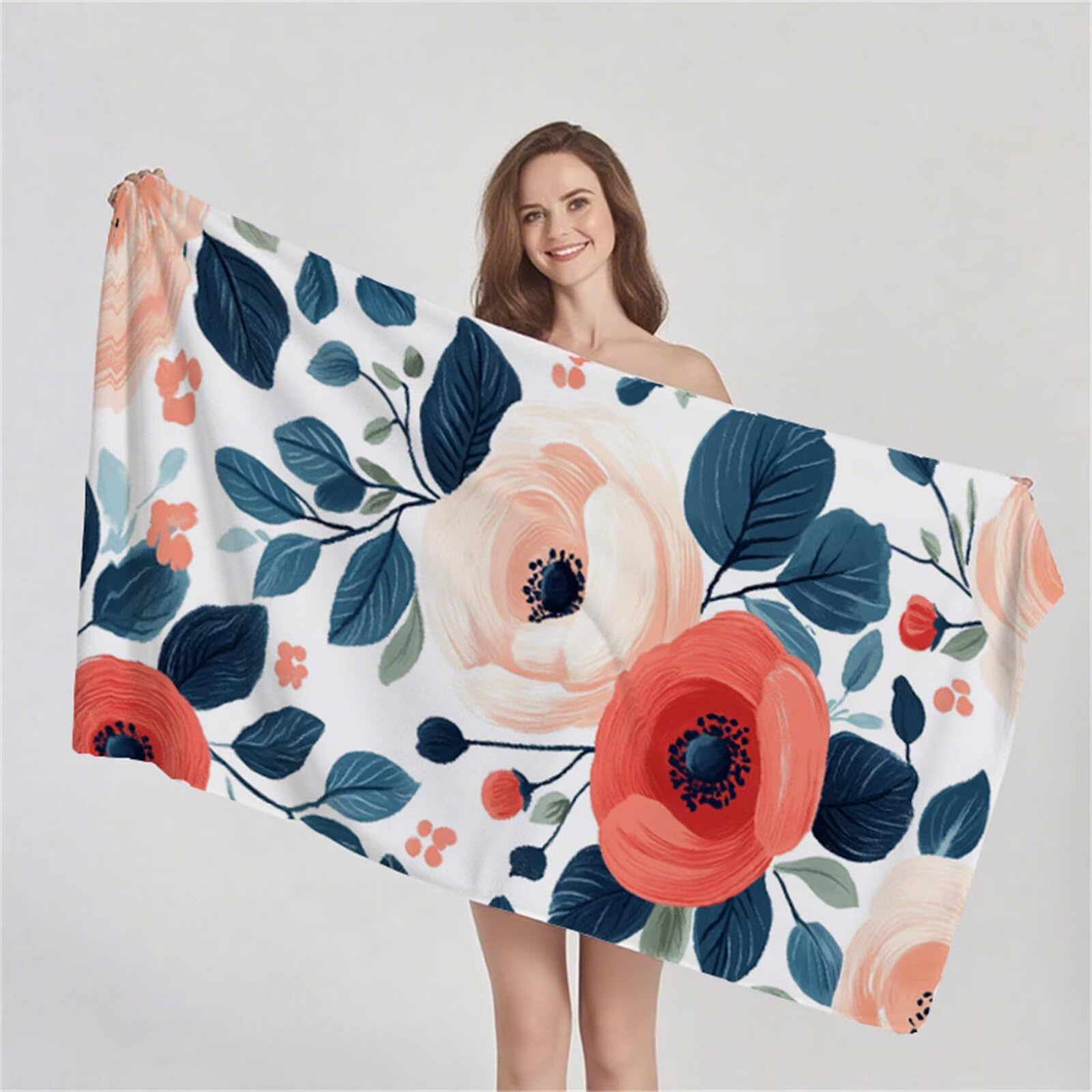 Ręcznik plażowy XXL 90 x 180 cm, ręcznik z mikrofibry Ręczniki kąpielowe odporne na piasek Lekki i szybkoschnący chłonny miękki dywanik plażowy, z torbą do uprawiania sportu, podróży, sauny