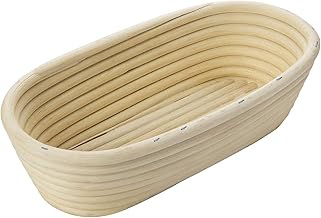 Westmark 32042270 Proofing Basket, 750-1000 g, Oval, Length: Approx. 28 cm, Rattan, Light Beige