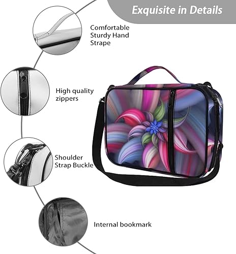 Miniatura 7 de Freewander Funda de la Biblia con diseño de flores retro con correa para el hombro, bonito regalo para niños, niñas, mujeres, hombres y cristianos,