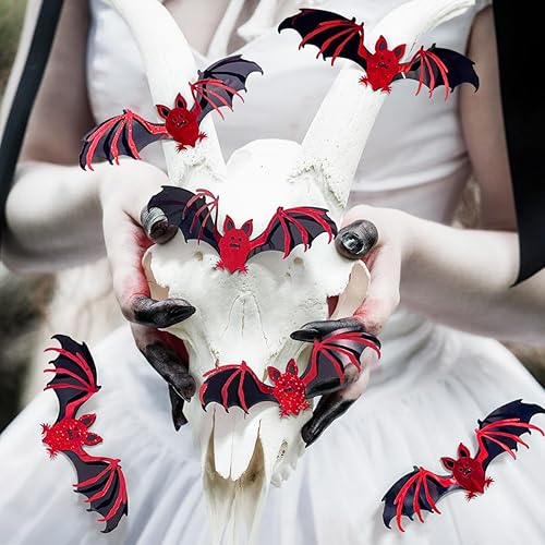 Miniatura 3 de Calcomanías de pared de murciélago 3D de Halloween, decoración de sala de estar, decoración de ventana de dormitorio interior (murciélago 1)