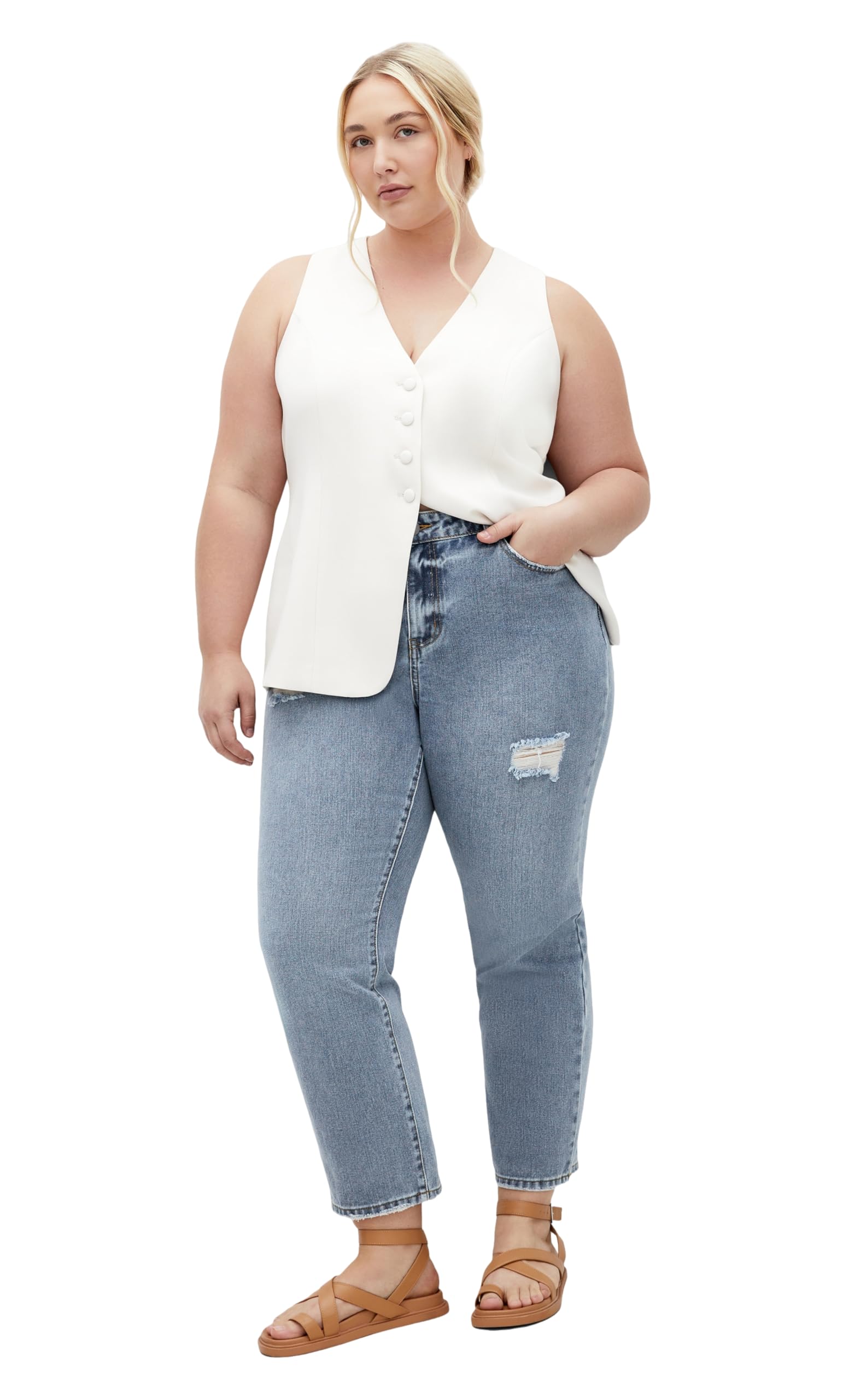 City Chic Women's Plus Size Jean-Harley Adelyn Crop