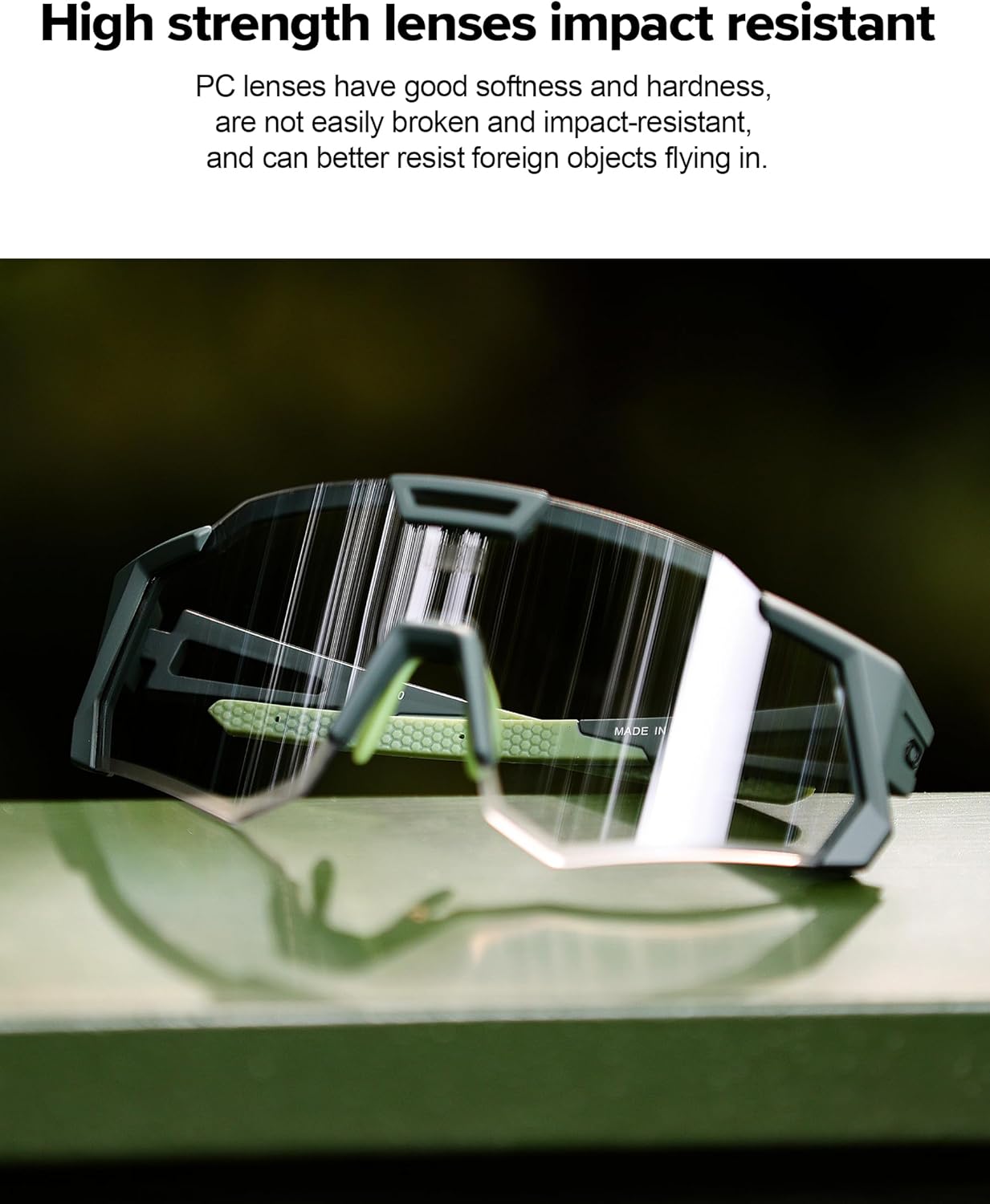 LAMEDA Photochromic anti-fog Sports Sunglasses for Men Women, UV 400 Protection Cycling Glasses Sunglasses for Biking Running