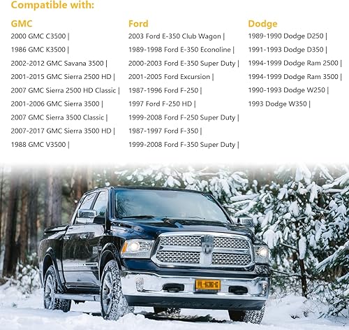 Miniatura 3 de 10591D - Tapa de combustible diésel con bloqueo de tapa de gasolina para Chevy Silverado Express C3500 K3500, Dodge Ram 3500 W350 D350, Ford F-250