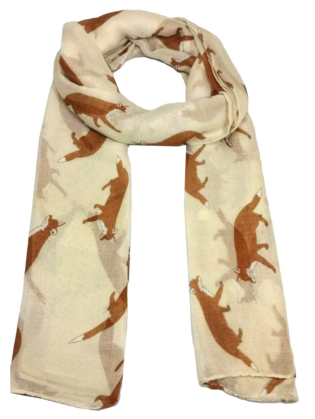 World of Shawls New Ladies Womens Celebrity Style Long Scarf Scarves Maxi Sarong (Fox Beige)
