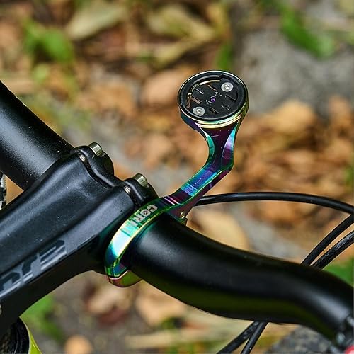 Miniatura 5 de corki Cycles Out Soporte de bicicleta extendido para bicicleta delantero compatible con Garmin Wahoo Bryton Cateye Bike Computer Compatible con