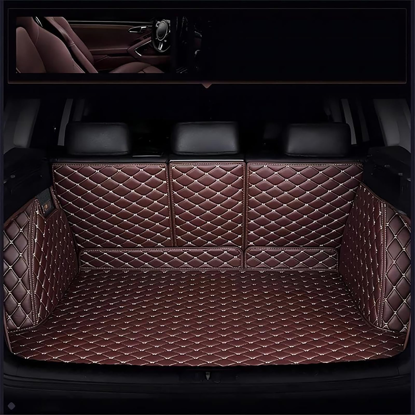HFFTYU Car Boot Mat for Mitsubishi Pajero V93 V97 7seats 2010-2020