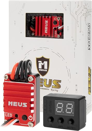 MEUS Racing ME25 25A Brushed Mini ESC for SCX24 TRX4M ASCENT-18 SCX30 1/30 1/24 1/18 RC Crawler Upgrades V2