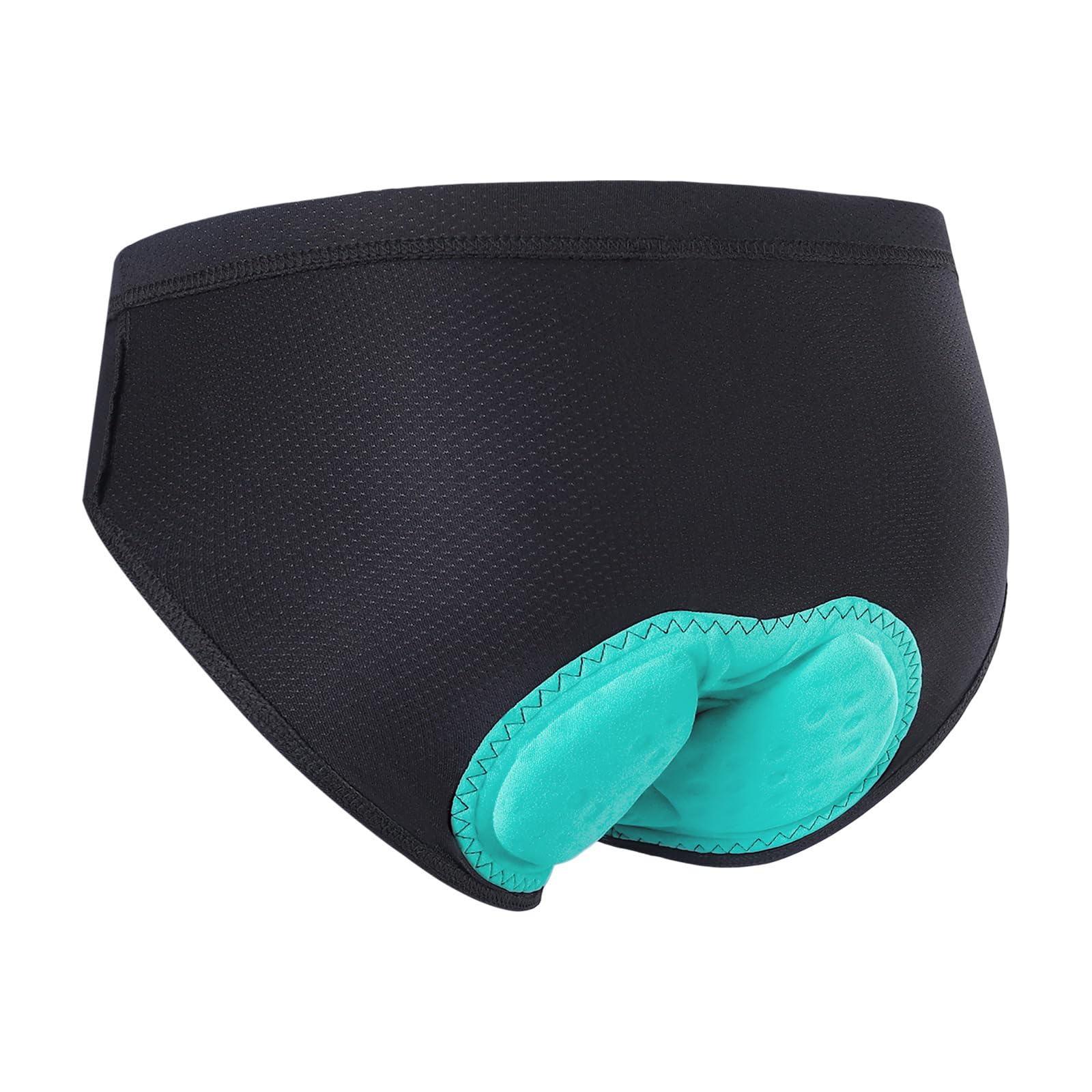 Kobiety gąbka silikonowa wyściełkowane spodnie rowerowe, oddychająca siatka szybko sucha bielizna rowerowa dla jazdy drogowej i rowerowej górskiej M-3XL, Mint Green-3XL