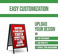 Vista 6 de BCB Print - Insertos de letrero personalizados con marco A - Paneles de plástico duraderos y resistentes a la intemperie Insertos de impresión