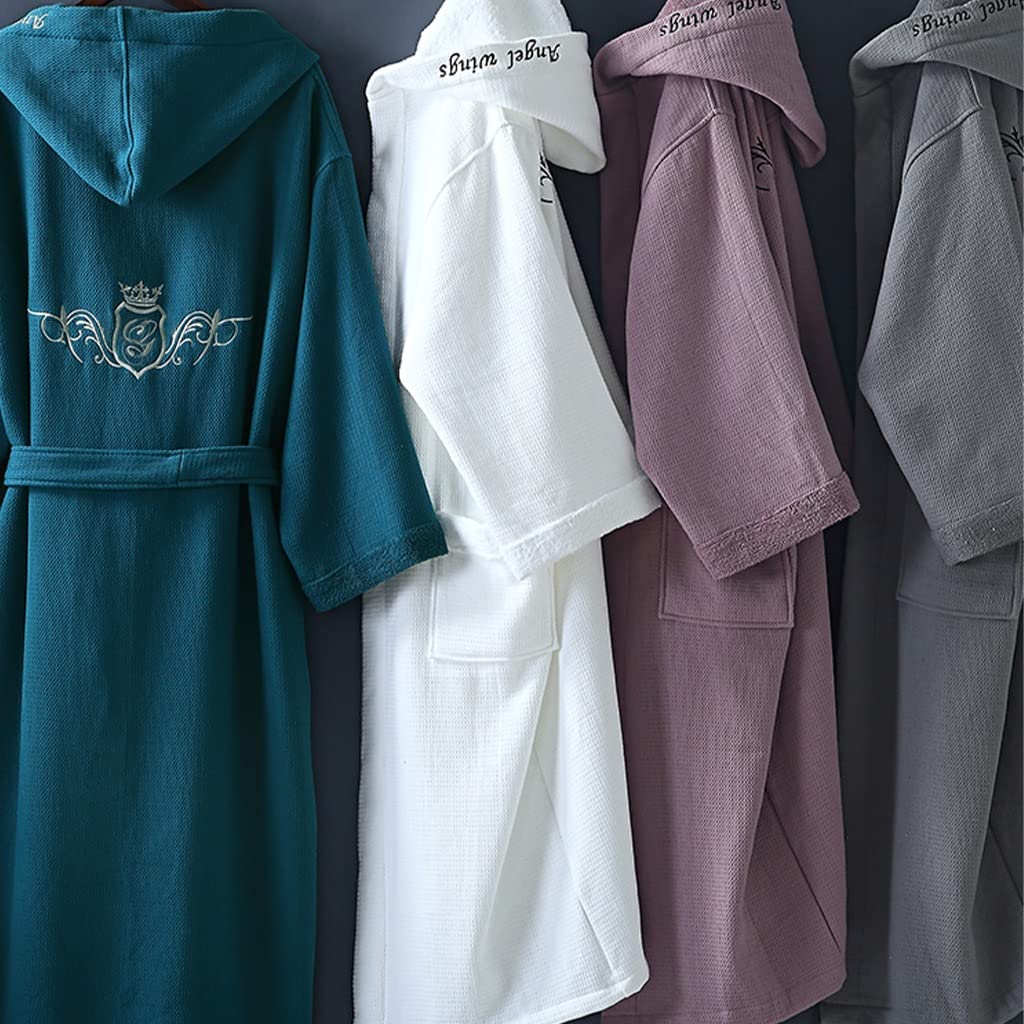 Accappatoio Per Donna Con Cappuccio, Accappatoio Da Uomo E Da Donna In Spugna Con Cappuccio Asciugamano In Cotone Accappatoio Lungo Morbido Bagno Termale Loungewear Per Piscina Vasca Idromassaggio