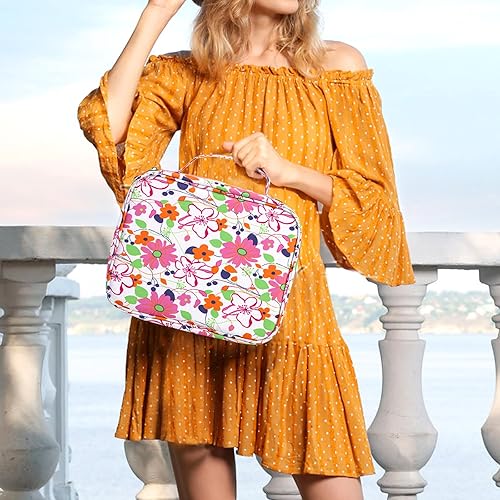 Miniatura 5 de Fundas para la Biblia para mujer, funda floral de 10 pulgadas con asas, funda de transporte para la Biblia con cremallera, bolsa de mano para la