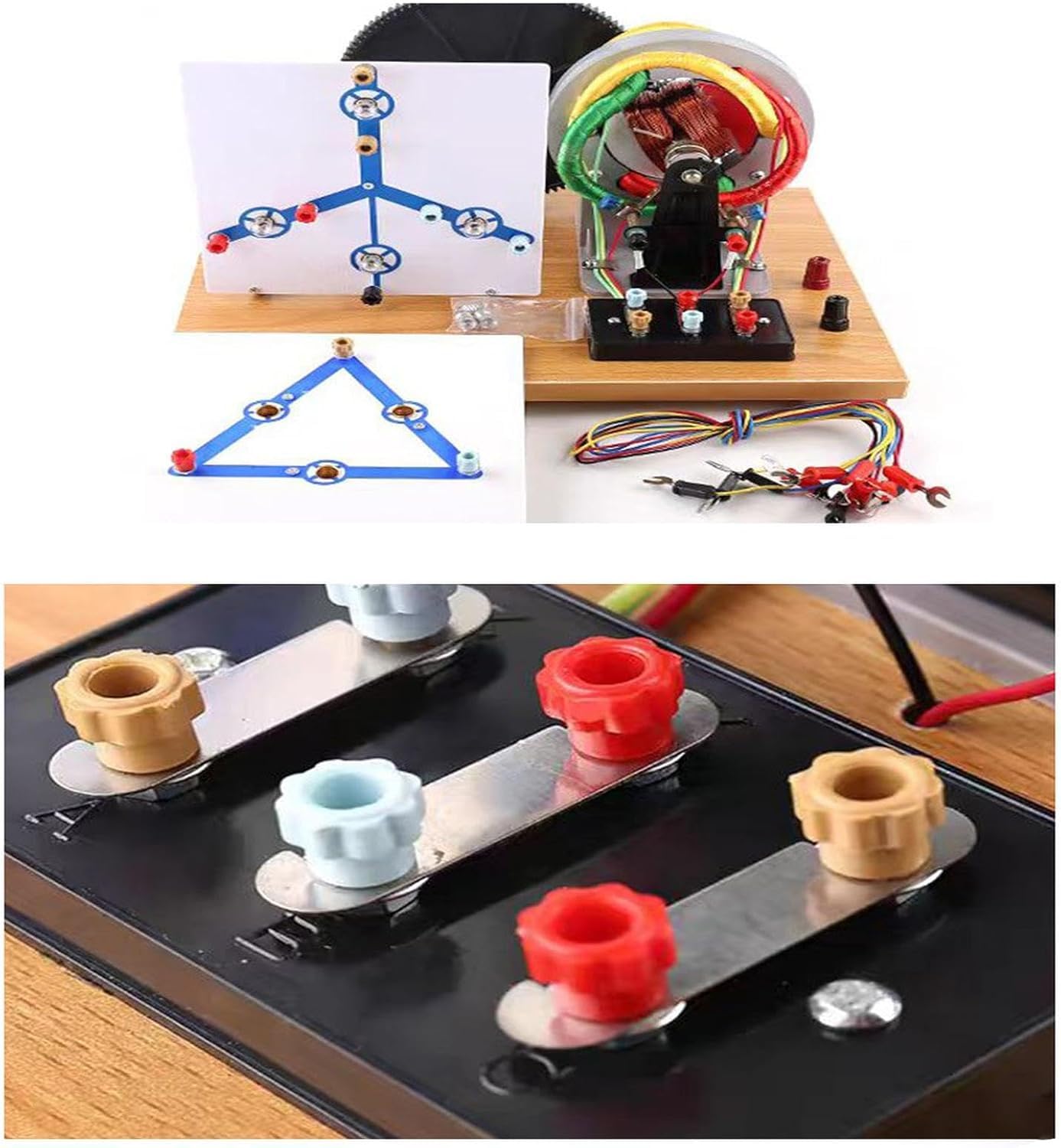 Modello Fisico Di Generatore Trifase Ca/cc A Manovella, Generatore Dinamo Fai-da-te A Scopo Didattico, Kit Per Esperimenti Di Fisica Per La Didattica In Laboratorio.