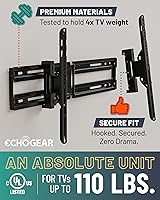 Vista 8 de ECHOGEAR Soporte de pared extensible inclinable para TV de 32 a 90 pulgadas de hasta 110 libras - Reduce el deslumbramiento con extensión de 5.2