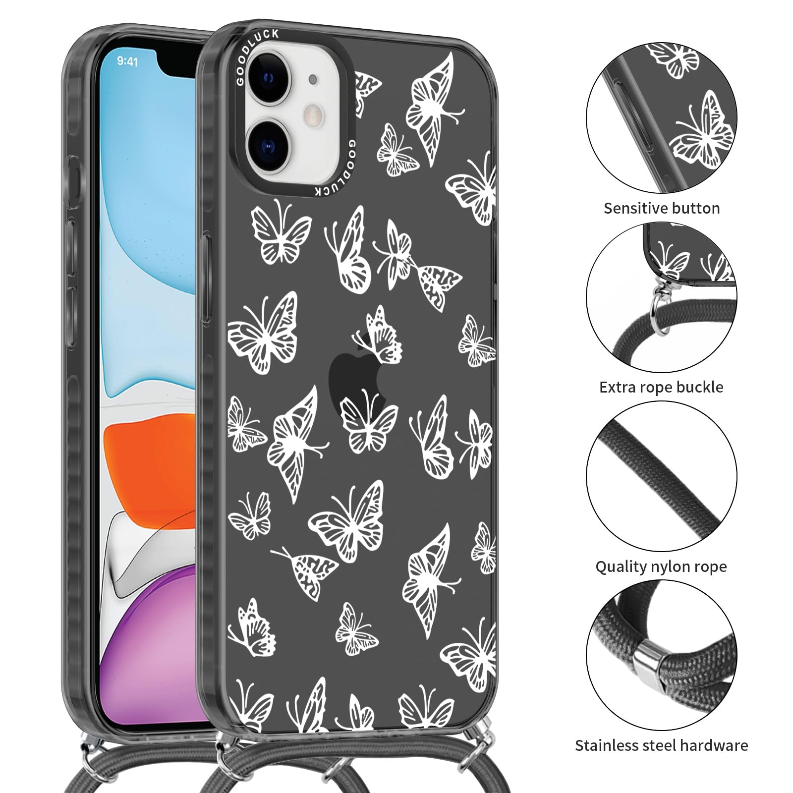 Yoedge Magnetica Cover con Cordino per iPhone 12 mini 5,4