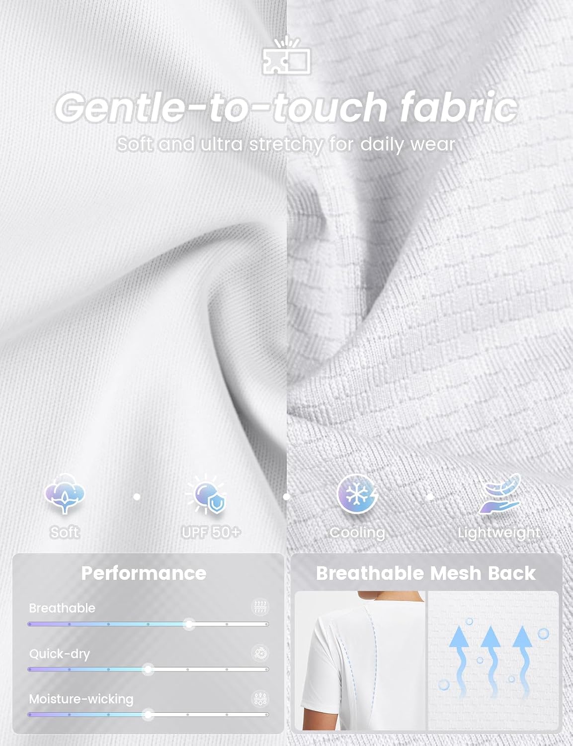 baleaf Women's Workout Tops Short Sleeve Mesh Back Quick Dry Breathable UPF 50+ Athletic Shirts for Running Gym Hiking Tee - Image 4