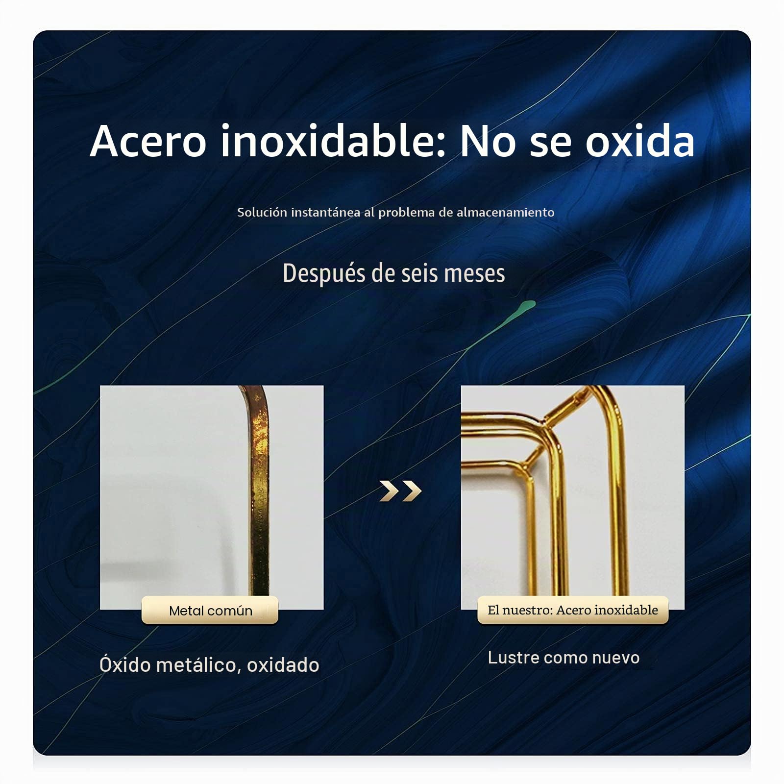 NC Estante Organizador de Maquillaje, Estante de Acero Inoxidable con Bandeja de cerámica, mármol Blanco, para tocador, encimera, baño y más, Dorado (21324) (142825.5)