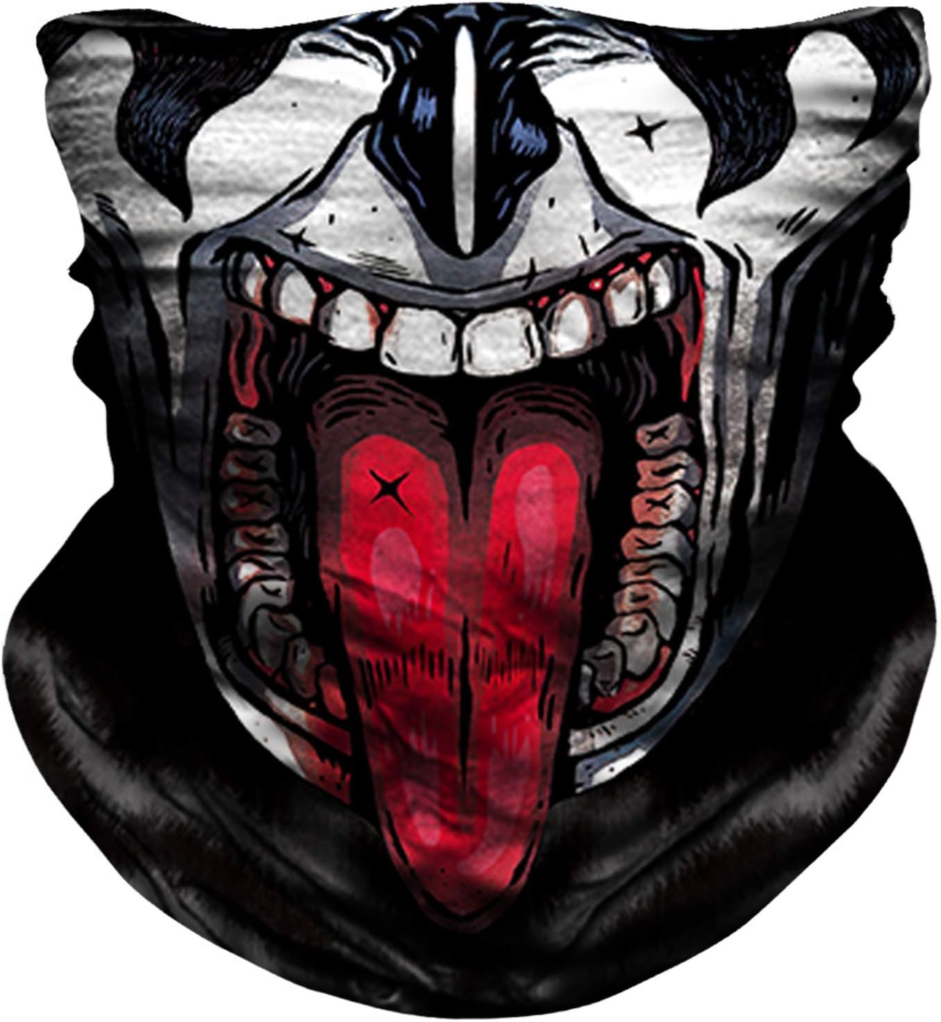NTBOKW Neck Gaiter Face Mask for Men Women Tube Scarf Mask for Sun Wind Dust Protection Rave Motorcycle Riding Biker Fishing Hunting Festival Outdoor Summer Seamless Bandana Thin 3D Skull Flag Camo