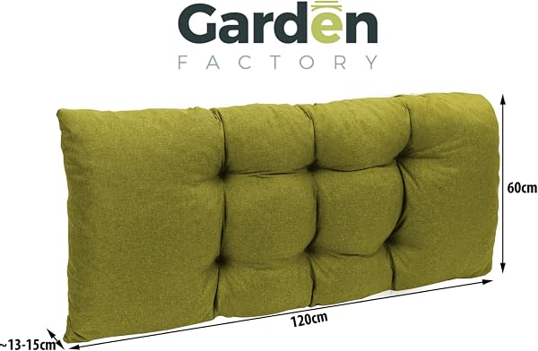 Pallet Cushions, Pallet Cushion, Cushions for Pallet Sofas Seat, Back or Set (Seat 120 x 60 + Backrest 120 x 60) Lime) - 3