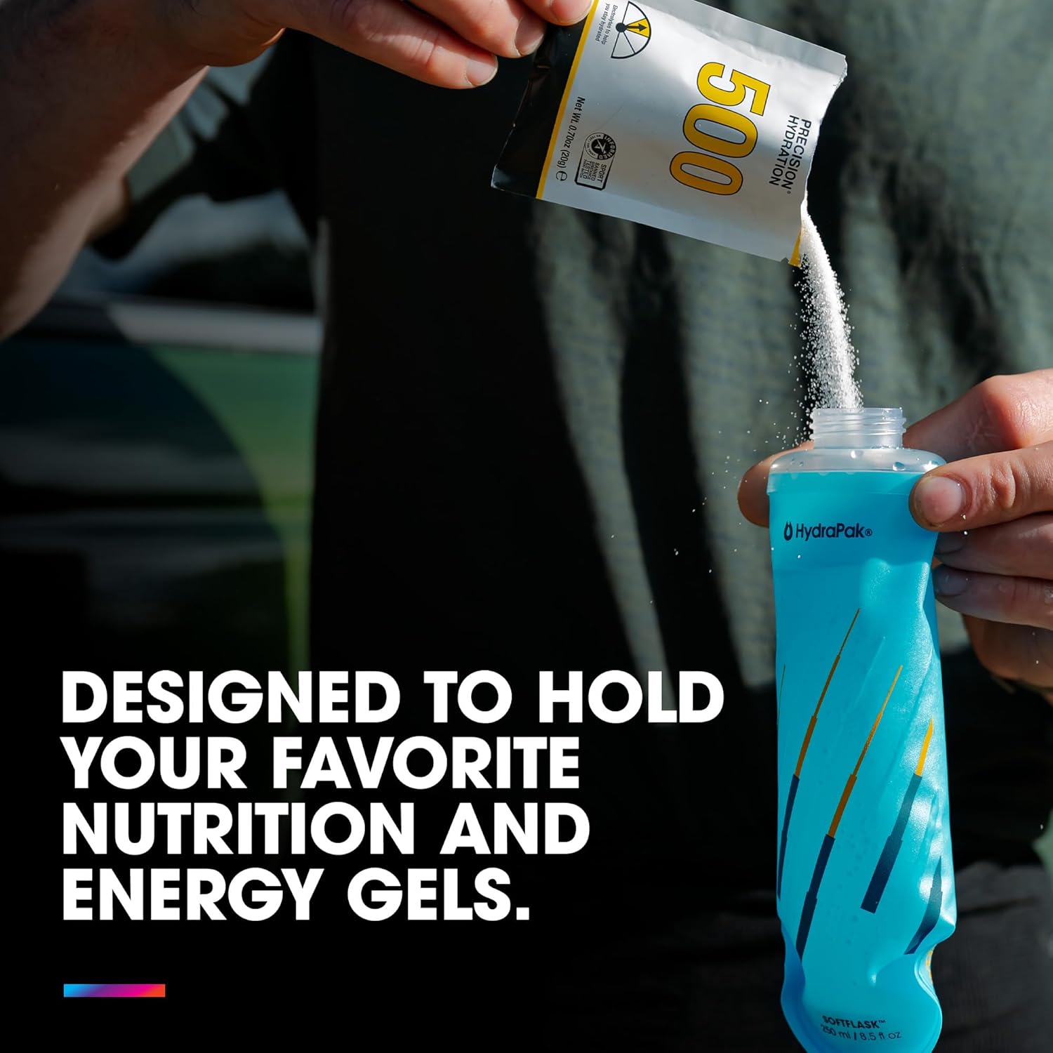 HydraPak SoftFlask - Collapsible Nutrition Flask (150ml or 250ml) - BPA Free, Easy Open Cap, Foldable, Lightweight - Image 2