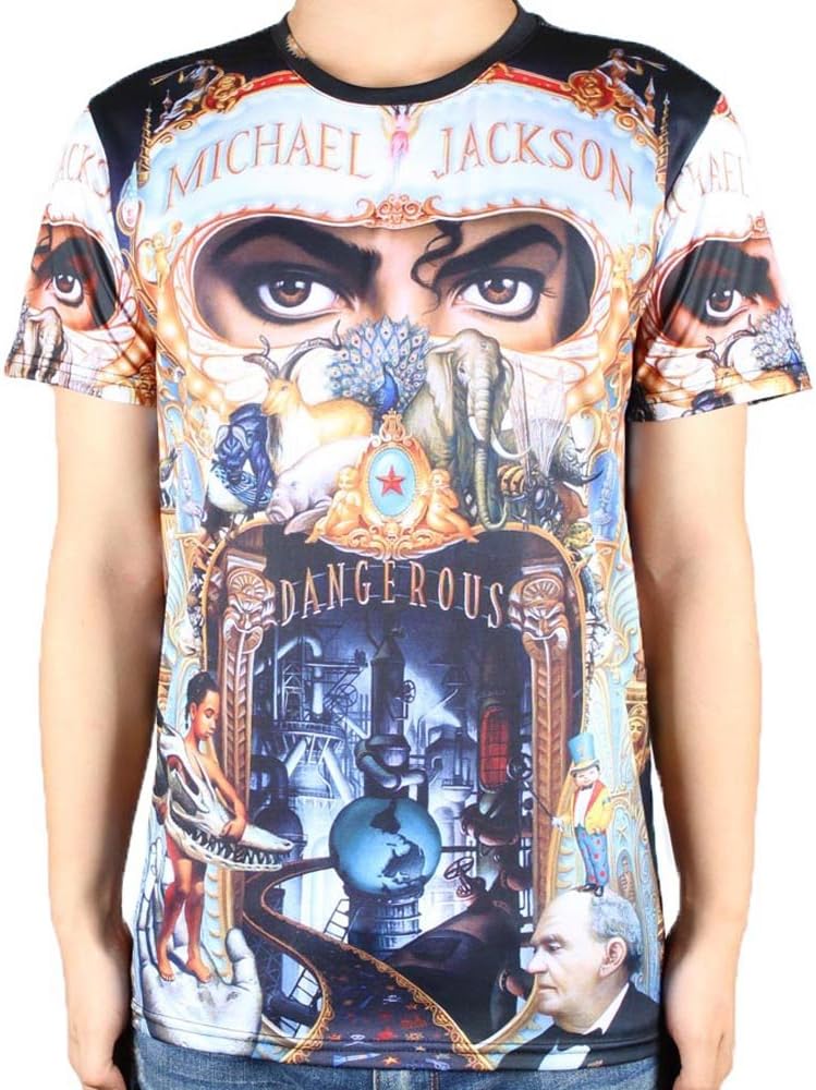 Novelty Tees Michael Jackson Tshirts for Men 3D Print T shirt MJ M