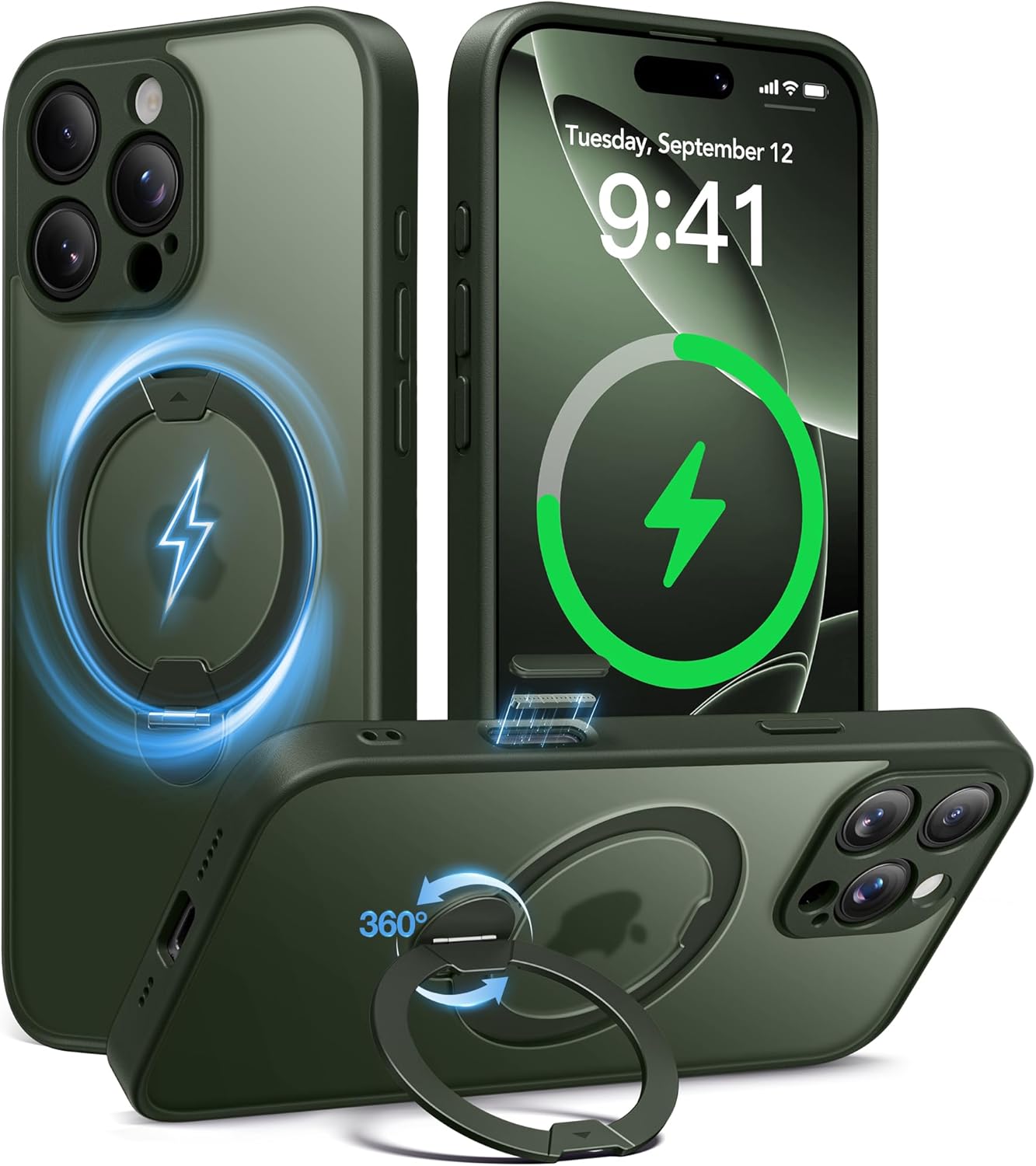 Magnetic iPhone 16 Pro Case with 3-in-1 Stand