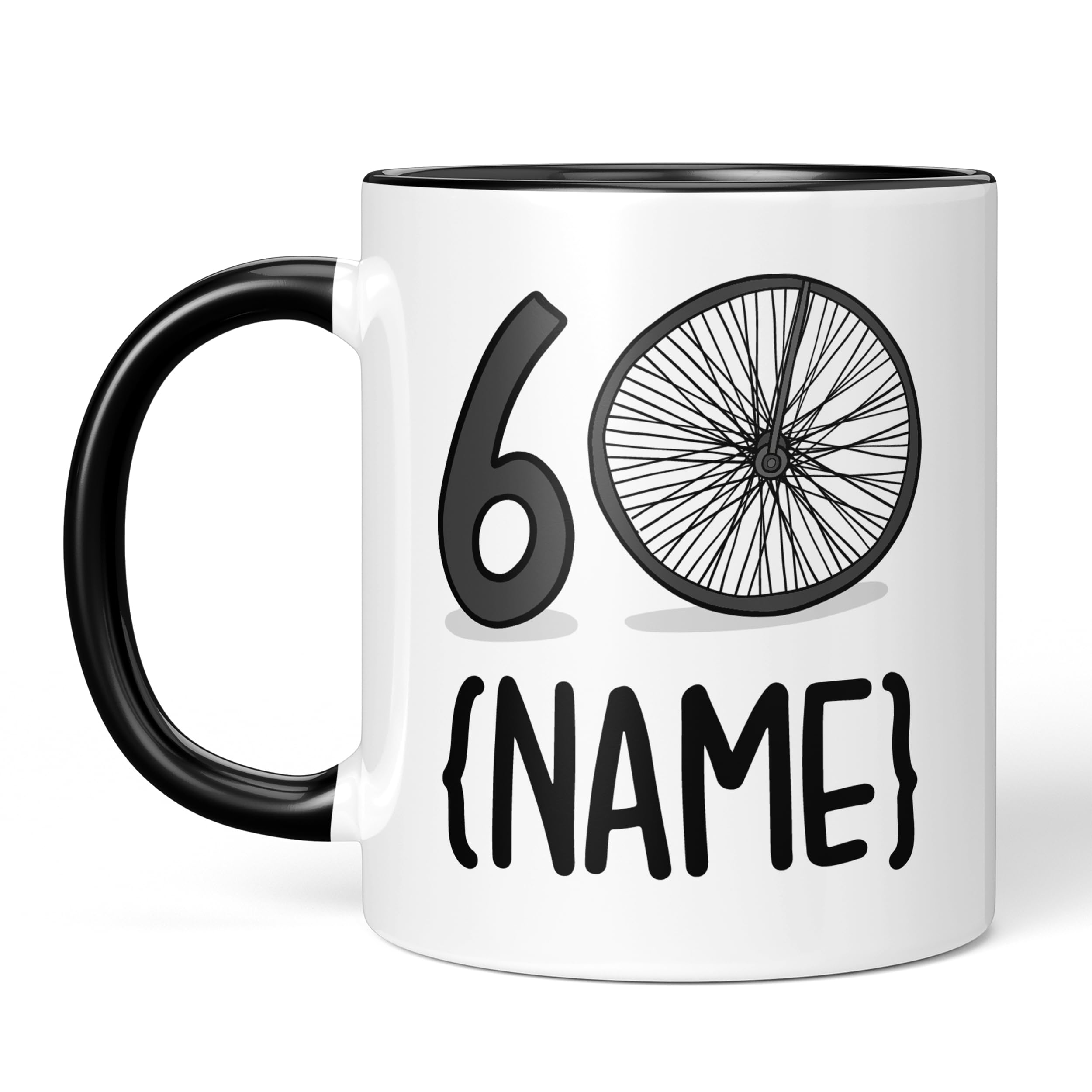 TeePee Creations Bike Milestone Mug (60th), Bike 60th Birthday, Funny Cycling, Gift for Grandma, Present for Grandad, for Friend, Funny Birthday Gift, Cyclist