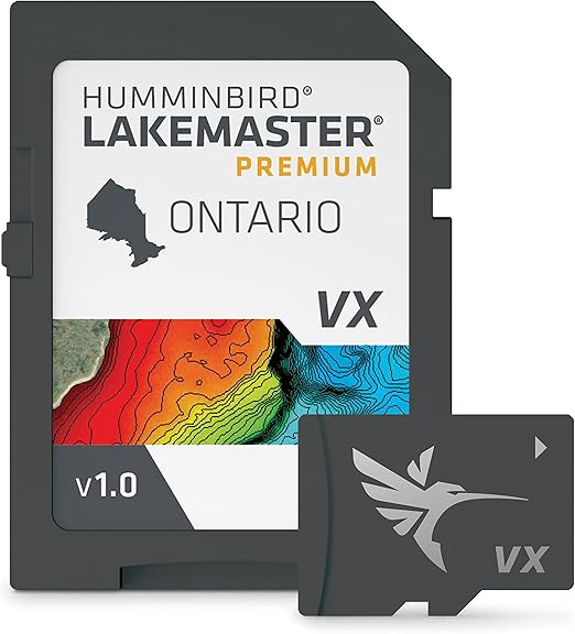 Humminbird LakeMaster Premium Ontario V1 Map SD Card for Fish Finders